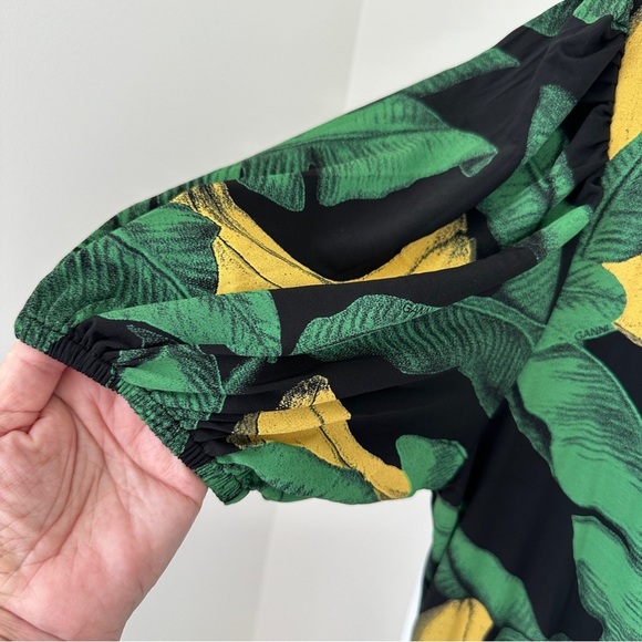 GANNI Ruched Floral Print Stretch Jersey Mini Dress Size 4 - Picture 5 of 15